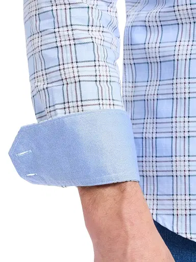 Robert Graham Men's Portsoken Plaid Cotton Shirt - Light Blue - Size XXL | Thumbnail 6 Robert Graham Men's Portsoken Plaid Cotton Shirt - Light Blue - Size XXL | Thumbnail 6