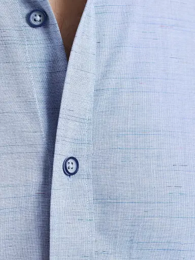 Robert Graham Men's Avondale Woven Chambray Cotton Shirt - Navy | Thumbnail 7 Robert Graham Men's Avondale Woven Chambray Cotton Shirt - Navy | Thumbnail 7