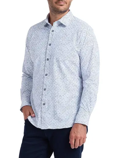 Robert Graham Men's Montagu Knit Button-Front Shirt | Thumbnail 4 Robert Graham Men's Montagu Knit Button-Front Shirt | Thumbnail 4
