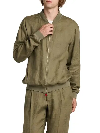 Kiton Men's Pahoa Linen Jacket - Khaki - Size 46 | Thumbnail 4 Kiton Men's Pahoa Linen Jacket - Khaki - Size 46 | Thumbnail 4