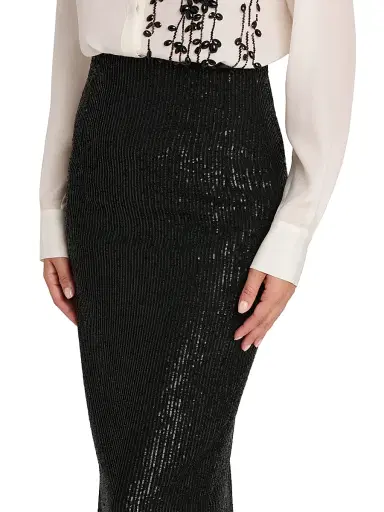 Kiton Women's Sequined Pencil Skirt - Black | Thumbnail 6 Kiton Women's Sequined Pencil Skirt - Black | Thumbnail 6