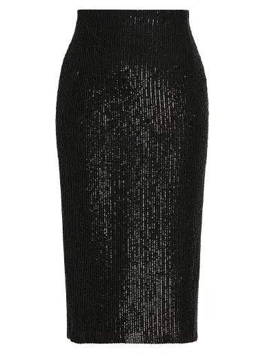 Kiton Women's Sequined Pencil Skirt - Black | Thumbnail 1 Kiton Women's Sequined Pencil Skirt - Black | Thumbnail 1