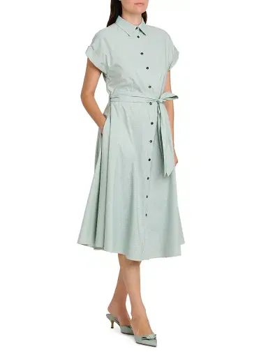 Kiton Women's Cuffed Belted Shirtdress | Thumbnail 2 Kiton Women's Cuffed Belted Shirtdress | Thumbnail 2