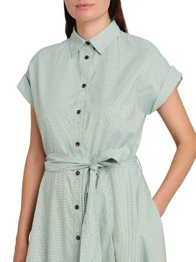 Kiton Women's Cuffed Belted Shirtdress | Thumbnail 6 Kiton Women's Cuffed Belted Shirtdress | Thumbnail 6