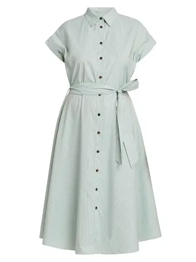 Kiton Women's Cuffed Belted Shirtdress | Thumbnail 1 Kiton Women's Cuffed Belted Shirtdress | Thumbnail 1