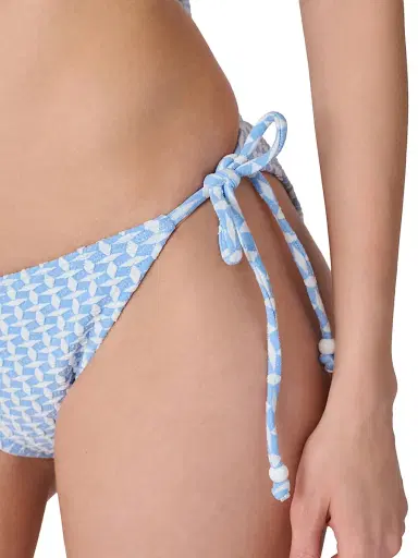 Shoshanna Women's Geo Text Triangle Bikini Bottom - Marina Optic | Thumbnail 4 Shoshanna Women's Geo Text Triangle Bikini Bottom - Marina Optic | Thumbnail 4