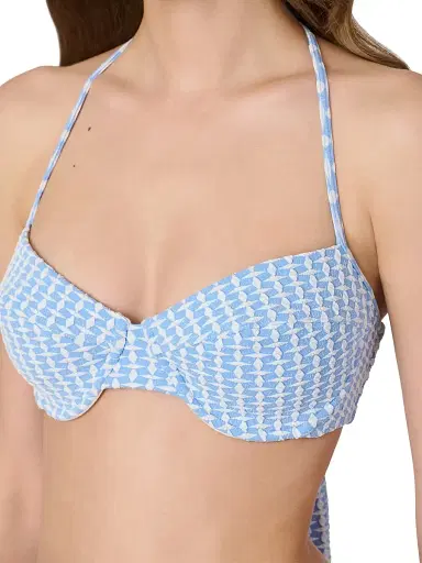 Shoshanna Women's Textured Halter Bikini Top | Thumbnail 4 Shoshanna Women's Textured Halter Bikini Top | Thumbnail 4