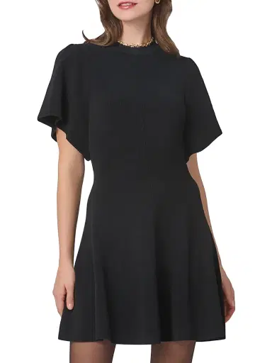 Shoshanna Women's Aura Chainlink Minidress - Jet | Thumbnail 2 Shoshanna Women's Aura Chainlink Minidress - Jet | Thumbnail 2