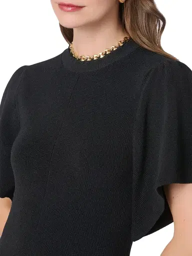 Shoshanna Women's Aura Chainlink Minidress - Jet | Thumbnail 4 Shoshanna Women's Aura Chainlink Minidress - Jet | Thumbnail 4