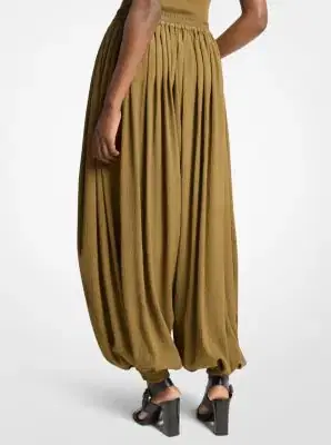 Michael Kors Collection Silk Seersucker Sarouel Pants in | Thumbnail 6 Michael Kors Collection Silk Seersucker Sarouel Pants in | Thumbnail 6