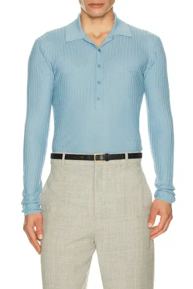 Saint Laurent Manches Montees Polo | Thumbnail 1 Saint Laurent Manches Montees Polo | Thumbnail 1