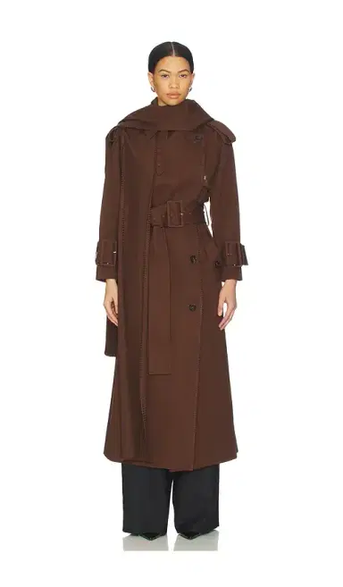 Mimchik Hooded Scarf Trench Coat | Thumbnail 2 Mimchik Hooded Scarf Trench Coat | Thumbnail 2