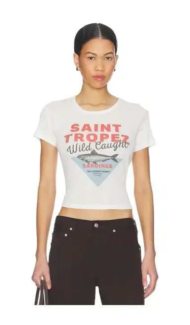 The Laundry Room Saint Tropez Sardines Baby Tee | Thumbnail 1 The Laundry Room Saint Tropez Sardines Baby Tee | Thumbnail 1