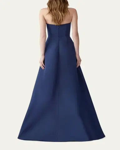 Carolina Herrera Strapless Floral Embroidered A-Line Gown | Thumbnail 3 Carolina Herrera Strapless Floral Embroidered A-Line Gown | Thumbnail 3