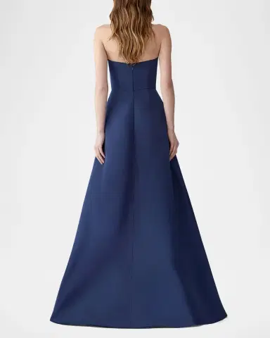 Carolina Herrera Strapless Floral Embroidered A-Line Gown | Thumbnail 6 Carolina Herrera Strapless Floral Embroidered A-Line Gown | Thumbnail 6