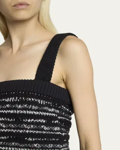 sacai Melange Knit Crop Tank Top | Thumbnail 5 sacai Melange Knit Crop Tank Top | Thumbnail 5