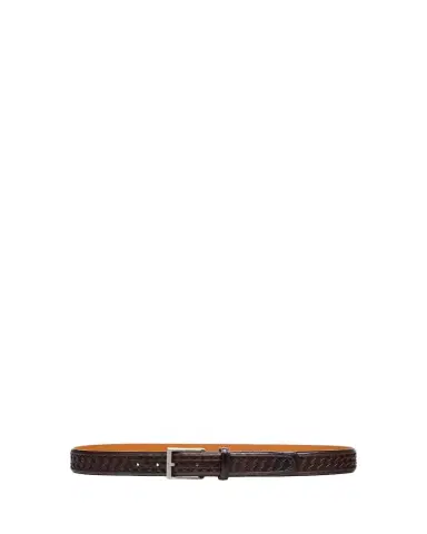 Bergdorf Goodman Men's Tela Woven Suede and Leather Belt | Thumbnail 1 Bergdorf Goodman Men's Tela Woven Suede and Leather Belt | Thumbnail 1