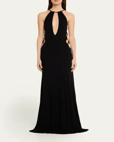 Ramy Brook Charlotte Beaded Cutout Column Gown | Thumbnail 2 Ramy Brook Charlotte Beaded Cutout Column Gown | Thumbnail 2