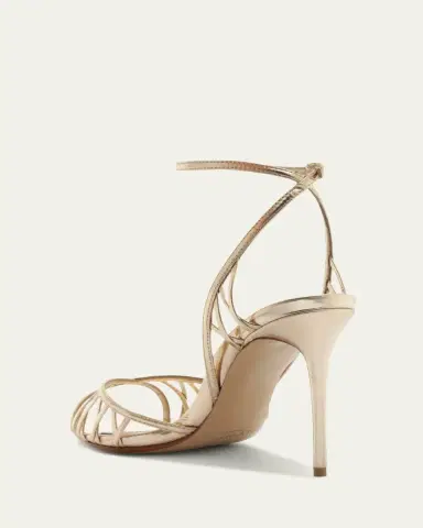 Alexandre Birman 85mm Solene Metallic Leather Sandals | Thumbnail 4 Alexandre Birman 85mm Solene Metallic Leather Sandals | Thumbnail 4