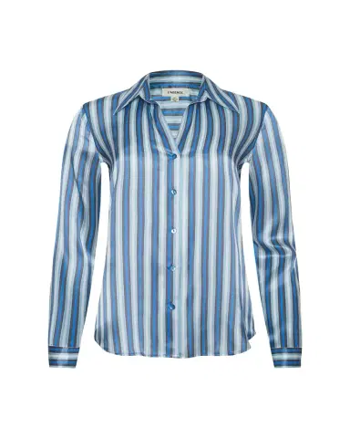 L'AGENCE Tyler Striped Silk Button-Front Blouse | Thumbnail 1 L'AGENCE Tyler Striped Silk Button-Front Blouse | Thumbnail 1