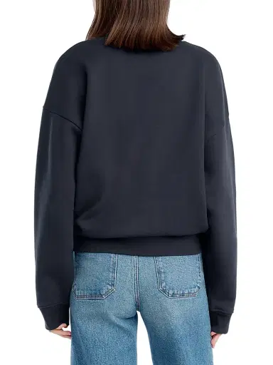 Favorite Daughter Women's The Varsity Logo-Embroidered Sweatshirt - Navy White - Size Small | Thumbnail 5 Favorite Daughter Women's The Varsity Logo-Embroidered Sweatshirt - Navy White - Size Small | Thumbnail 5