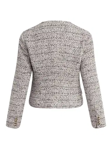 Favorite Daughter Women's The Lady Tweed Collarless Jacket - Pink Tweed - Size Large | Thumbnail 2 Favorite Daughter Women's The Lady Tweed Collarless Jacket - Pink Tweed - Size Large | Thumbnail 2