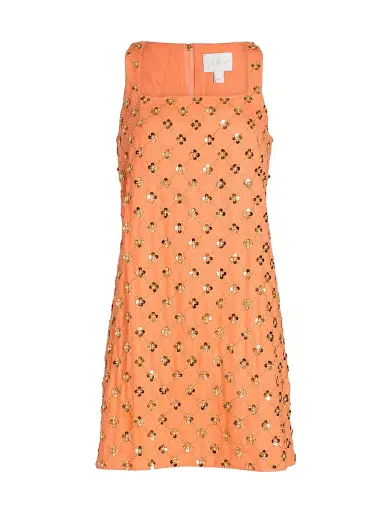 Lilly Pulitzer Women's Tamala Embellished Shift Dress - Papaya Beaded Sequin - Size 8 | Thumbnail 1 Lilly Pulitzer Women's Tamala Embellished Shift Dress - Papaya Beaded Sequin - Size 8 | Thumbnail 1
