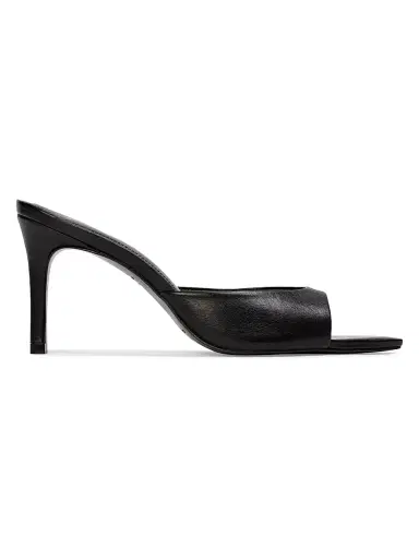 Black Suede Studio Women's Brea 80MM Distressed Leather Heels - Black Distressed Leather - Size 6 | Thumbnail 1 Black Suede Studio Women's Brea 80MM Distressed Leather Heels - Black Distressed Leather - Size 6 | Thumbnail 1