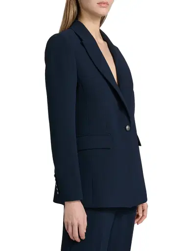 Kobi Halperin Women's Rue Crepe Single-Breasted Blazer - Navy | Thumbnail 4 Kobi Halperin Women's Rue Crepe Single-Breasted Blazer - Navy | Thumbnail 4