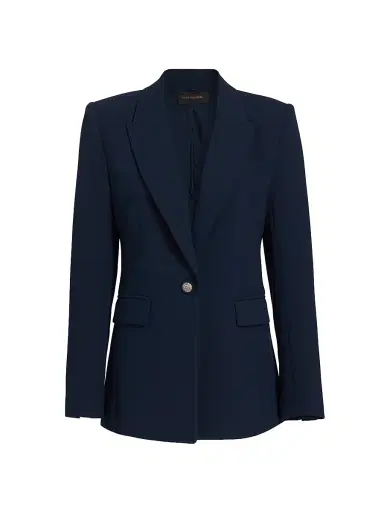Kobi Halperin Women's Rue Crepe Single-Breasted Blazer - Navy | Thumbnail 1 Kobi Halperin Women's Rue Crepe Single-Breasted Blazer - Navy | Thumbnail 1