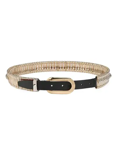 Christian Louboutin Women's Belt in Calf Leather with Spikes - Black | Thumbnail 2 Christian Louboutin Women's Belt in Calf Leather with Spikes - Black | Thumbnail 2