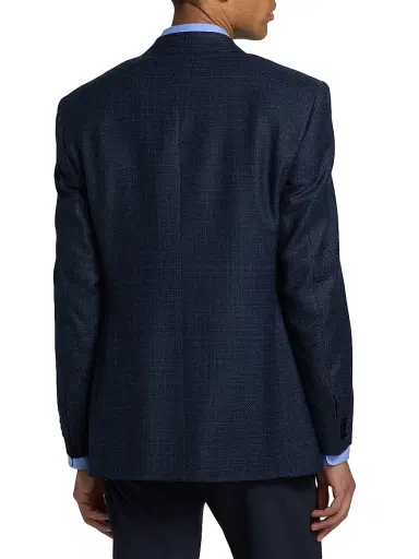 Canali Men's Siena Stepweave Wool Sport Coat - Dark Blue | Thumbnail 5 Canali Men's Siena Stepweave Wool Sport Coat - Dark Blue | Thumbnail 5