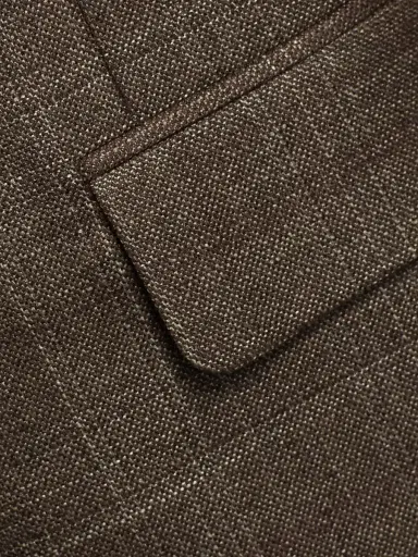 Canali Men's Siena Tonal Plaid Silk-Cashmere Sport Coat - Light Brown - Size 42 | Thumbnail 7 Canali Men's Siena Tonal Plaid Silk-Cashmere Sport Coat - Light Brown - Size 42 | Thumbnail 7