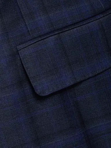Canali Men's Siena Plaid Wool Sport Coat - Blue | Thumbnail 7 Canali Men's Siena Plaid Wool Sport Coat - Blue | Thumbnail 7