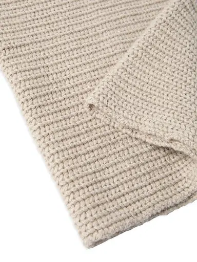 Brunello Cucinelli Women's Cashmere and Silk Dazzling Rib Knit Neck Warmer - Beige | Thumbnail 2 Brunello Cucinelli Women's Cashmere and Silk Dazzling Rib Knit Neck Warmer - Beige | Thumbnail 2