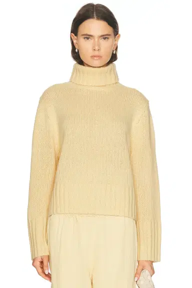 Jenni Kayne Cropped Jet Turtleneck Sweater | Thumbnail 1 Jenni Kayne Cropped Jet Turtleneck Sweater | Thumbnail 1