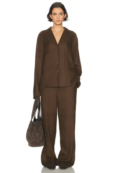 Toteme Monogram Flannel PJ Pant | Thumbnail 5 Toteme Monogram Flannel PJ Pant | Thumbnail 5