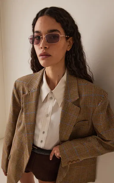 Gucci Square-Frame Metal Sunglasses | Thumbnail 2 Gucci Square-Frame Metal Sunglasses | Thumbnail 2