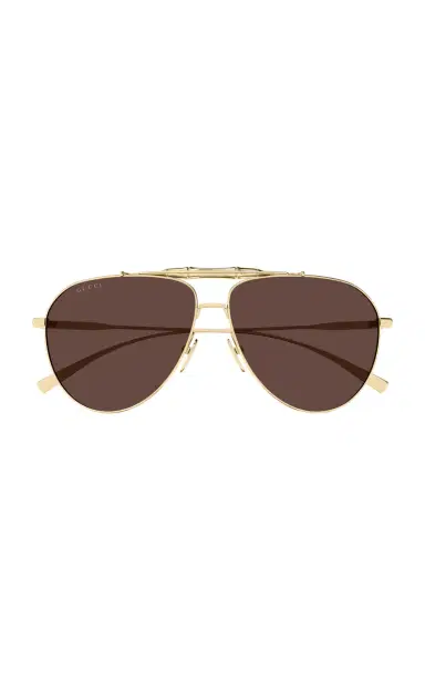 Gucci Aviator-Frame Metal Sunglasses | Thumbnail 5 Gucci Aviator-Frame Metal Sunglasses | Thumbnail 5
