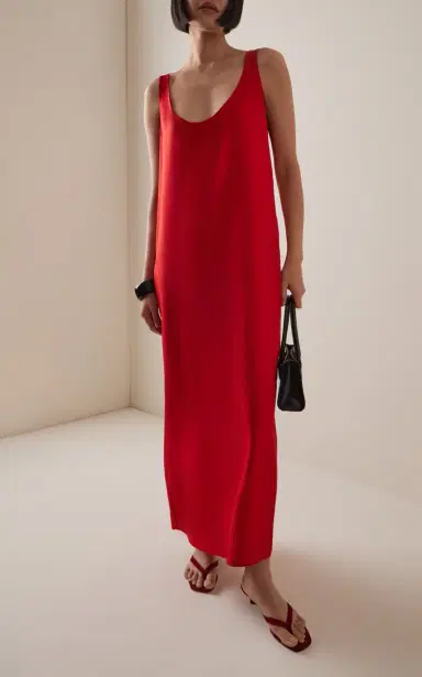 Róhe Silk Scoop-Neck Maxi Dress | Thumbnail 2 Róhe Silk Scoop-Neck Maxi Dress | Thumbnail 2