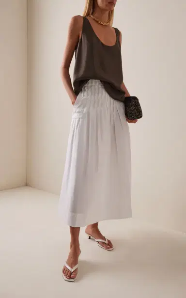 Róhe Pleated Cotton-Poplin Maxi Skirt | Thumbnail 2 Róhe Pleated Cotton-Poplin Maxi Skirt | Thumbnail 2