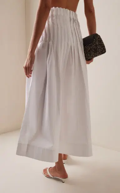 Róhe Pleated Cotton-Poplin Maxi Skirt | Thumbnail 4 Róhe Pleated Cotton-Poplin Maxi Skirt | Thumbnail 4