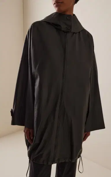 The Row Cassandre Plonge Leather Coat | Thumbnail 3 The Row Cassandre Plonge Leather Coat | Thumbnail 3