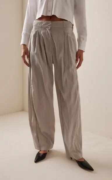 The Row Iven Silk-Blend Barrel-Leg Pants | Thumbnail 3 The Row Iven Silk-Blend Barrel-Leg Pants | Thumbnail 3