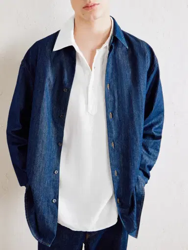 MR P. Linen Henley Shirt - Men | Thumbnail 5 MR P. Linen Henley Shirt - Men | Thumbnail 5