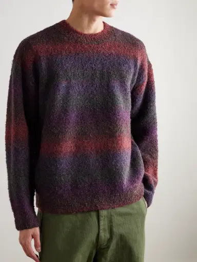 FrizmWORKS Striped Bouclé Sweater - Men | Thumbnail 2 FrizmWORKS Striped Bouclé Sweater - Men | Thumbnail 2