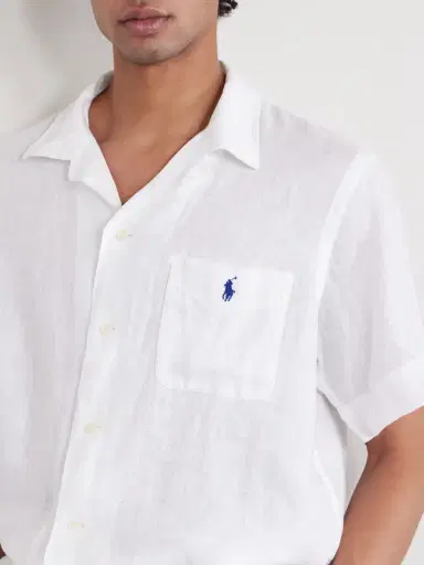 Polo Ralph Lauren Convertible-Collar Logo-Embroidered Linen Shirt - Men | Thumbnail 5 Polo Ralph Lauren Convertible-Collar Logo-Embroidered Linen Shirt - Men | Thumbnail 5