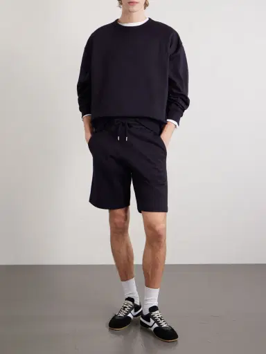 Dries Van Noten Straight-Leg Cotton-Jersey Drawstring Shorts - Men | Thumbnail 2 Dries Van Noten Straight-Leg Cotton-Jersey Drawstring Shorts - Men | Thumbnail 2
