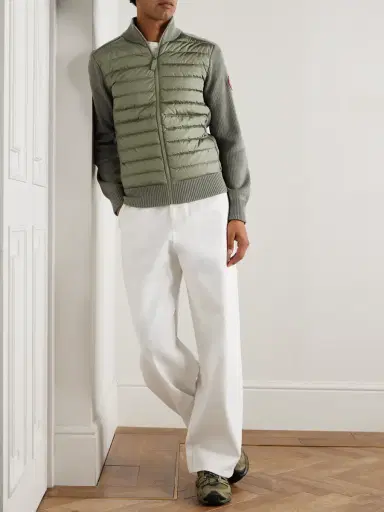 Canada Goose HyBridge Slim-Fit Quilted Down Shell and Merino Wool Jacket - Men | Thumbnail 2 Canada Goose HyBridge Slim-Fit Quilted Down Shell and Merino Wool Jacket - Men | Thumbnail 2