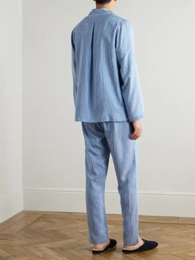 Zimmerli Camp-Collar Striped Woven Pyjama Set - Men | Thumbnail 3 Zimmerli Camp-Collar Striped Woven Pyjama Set - Men | Thumbnail 3